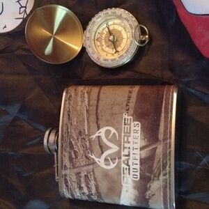 Real tree Decanter and Compass